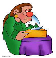 Person with red nose holding a box of tissues